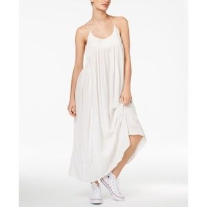 Free People White Ivory Elaine Embroidered Maxi Dress Size S